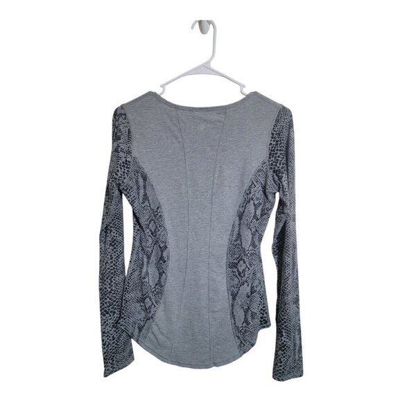 Lululemon Top Women Heather Grey Between The Lines Desert Snake Coal Athleisure - Picture 2 of 5